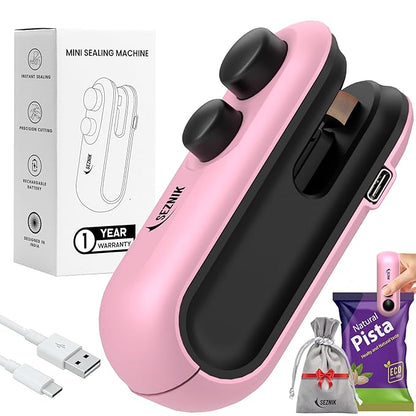 Smart Bag Sealer Heat Seal, Portable Mini Sealing Machine for Food Storage, Food Sealer Handheld for Vacuum Sealer Bags, Plastic Bags, Snack Bags, Chip Bags